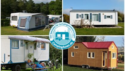 Versicherungen für Dauercamping, Campingplatz, Wohnwagen, Mobilheim, Bauwagen, Tiny House - CampingAssec